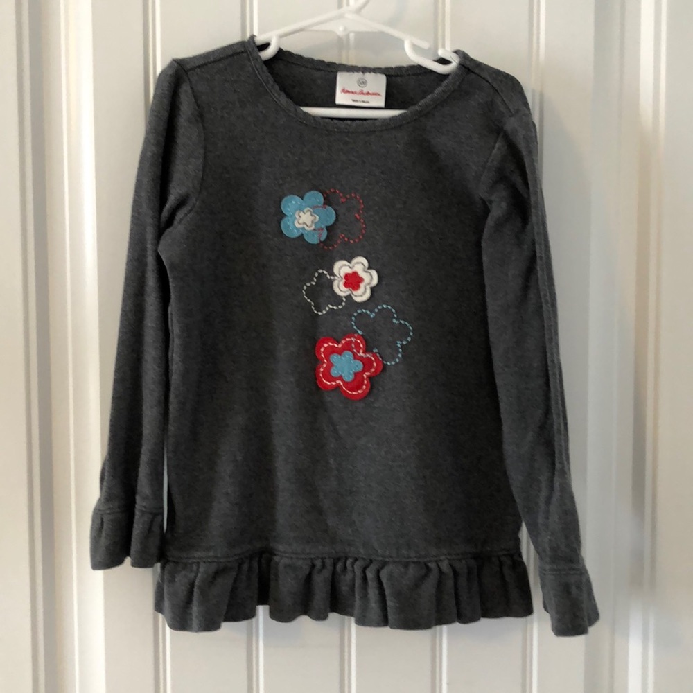 Hanna Andersson Floral Applique Tunic Top